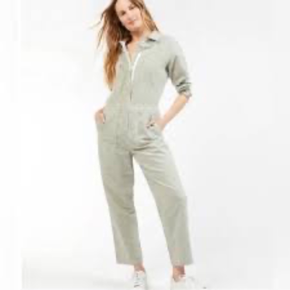 NWT Outerknown Station Jumpsuit Olive
Stripe Size Small Coveralls Brand New